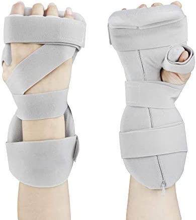 REAQER Stroke Resting Hand Splint Night Immobilizer Muscle Atrophy Rehabilitation For Hand, Wrist And Finger (Left)