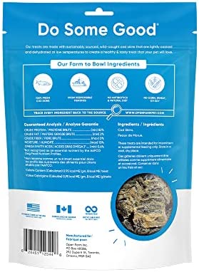 Open Farm Dehydrated Cod Skin Grain-Free Dog Treats, One-Ingredient Gently Cooked Pacific Fish Recipe with No Artificial Flavors or Preservatives, 2.25 oz