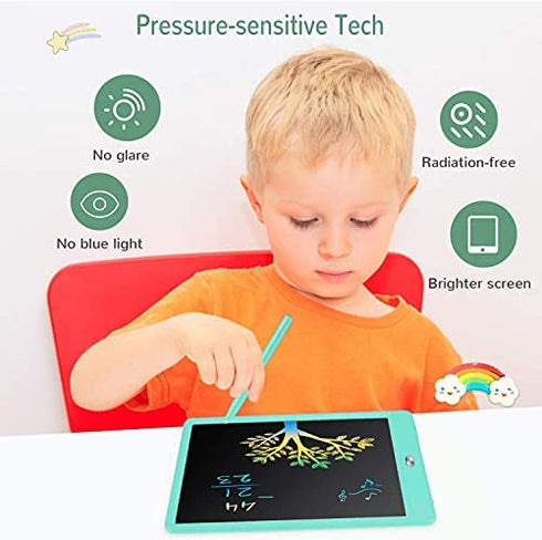 TEKFUN Kids Toys 10Inch LCD Writing Tablet, Zero Mess Coloring Doodle Board Drawing Board for Toddlers, Travel Games Educational Toys Birthday for 3 4 5 6 7 Year Old Girls Boys (Green)