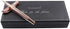 Pemmeed Rollerball Pen Liquid Ink Pens for Women Luxury Box Gel Pen Black Ink Fancy Pen Refillable for Executive Office,Professional,Birthday Nice Pens G5(Rose Gold)