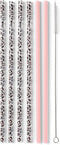 Swig Life Luxy Leopard + Blush Tall Straw Set & Cleaning Brush, Each Straw is 10.25 inch Long (Fits Swig Life 20oz Tumblers, 22oz Tumblers, and 32oz Tumblers)