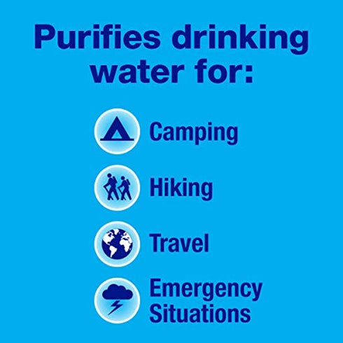 Potable Aqua Water Purification Tablets With PA Plus - Two 50 count Bottles