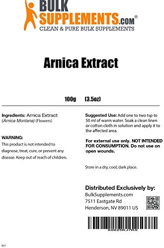 BulkSupplements.com Arnica Extract Powder - Arnica Montana - Arnica Ointment - Natural Headache Relief (100 Grams 3.5 oz)