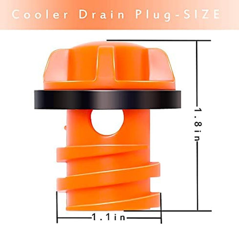 Poweka Cooler Drain Plugs Replacement Compatible with Yeti/Rtic 20 35 45 65 110 Cooler,Small Drain Plugs with Leak-Proof Design