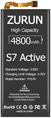 Galaxy S7 Active Battery ZURUN 4800mAh Li-Polymer EB-BG891ABA Battery Replacement for Samsung Galaxy S7 Active SM-G891 G891A G891F with Repair Screwdriver Tool Kit