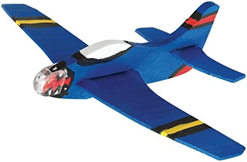 Creativity for Kids Four Foam Fliers Mini Craft Kit - Paint 4 Foam Glider Airplanes, Small Gifts for Kids , Red