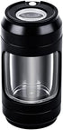 Storage Jar with Herb Grinder Led Light up, Herb Containers with 8x Magnifying Glass Jar Air Tight, Storage and Grinding in One Keep Herbs Dry and Fresh (Black)