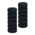 12 Pack Black Terry Cloth Towel Elastic Stretchy Wide Thick Hair Ties Scrunchies Ties Ring Loop No Crease Seamless Rubber Hair Band Ponytail Holder Hair Accessories for Women Girl