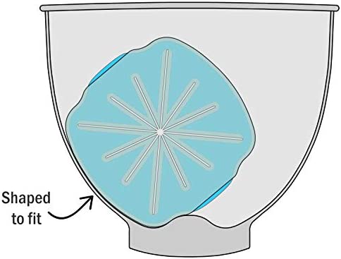 Whisk Wiper® PRO for Stand Mixers - Mix Without The Mess - The Ultimate Stand Mixer Accessory - Compatible With KitchenAid Stand Mixers (For Tilt-Head Mixers, Glass Blue)