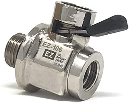 EZ-106(14mm-1.5) EZ Oil Drain Valve with removable L-Shape Hose End Combo