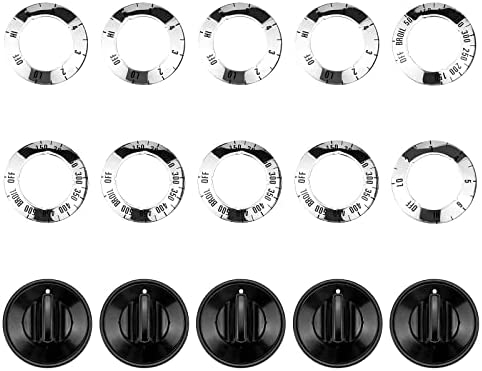 AMI PARTS Electric Range Burner Knob Kit KN002 RKE Universal Electric Range Oven Knob Handle Kit Compatible with Whirlpool Gas Stove Replace TJKN002&RK103.