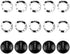 AMI PARTS Electric Range Burner Knob Kit KN002 RKE Universal Electric Range Oven Knob Handle Kit Compatible with Whirlpool Gas Stove Replace TJKN002&RK103.