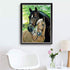 5D DIY Diamond Painting Kit, ZSNUOK 5D Diamond Art Kit Full Round Drill for Adults or Kids, Embroidery Dotz Kits Arts Craft Mosaic Making Cross Stitch for Home Wall Decor Two Horses 12x16 inches