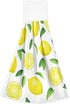 Summer Fresh Lemons Hanging Kitchen Towels Yellow Lime Orange Slices Fruit Leaves Bathroom Hand Tie Towel Fast Drying Dish Tea Towels for Bath Tabletop Gym Home Decor Set of 2