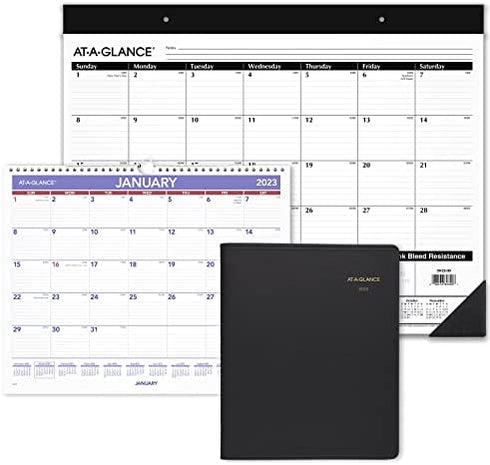 AT-A-GLANCE 2023 Weekly Pocket Calendar, Planner, 2-1/2" x 4-1/2", Pocket Size, Unruled, Black (7003505)