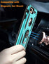 iPhone 8 Plus Case,iPhone 7 Plus Case with Glass Screen Protector,Military Grade 16ft. Drop Tested Protective Phone Case with Magnetic Car Mount Kickstand for iPhone 7 Plus/iPhone 8 Plus Teal