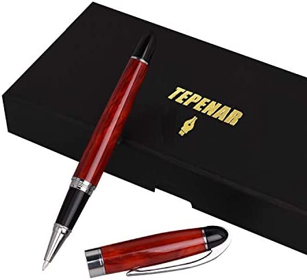 Writing Pen Set with Gift Box - Elegant Nice Black Ink Ballpoint Pen for Journal Signature Executive Business Office