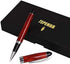 Writing Pen Set with Gift Box - Elegant Nice Black Ink Ballpoint Pen for Journal Signature Executive Business Office