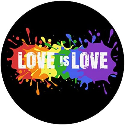Splat Rainbow LGBT Gay Pride Lesbian Love Is PopSockets PopGrip: Swappable Grip for Phones & Tablets