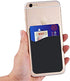HEKEUOR Silicone Card Keeper Phone Wallet Credit Card ID Card Holder for iPhone, Android and Most Smartphones