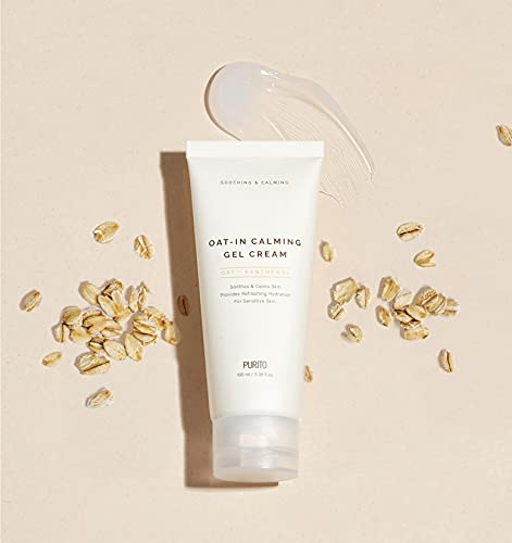 PURITO Oat-in Calming Gel Cream 100 ml / 3.38 fl. oz. vegan, facial cream, moisture cream for face, natural ingredients