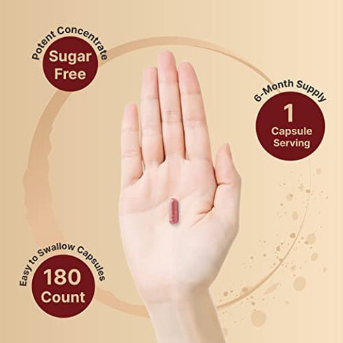 Double Strength Cranberry Pills, 36000mg Fresh Cranberries Equivalent, Made with Organic Wild Cranberry Extract Plus Acerola 25mg, 180 Vegan Capsules, Support Urinary Tract Health, Sugar Free, 2-Pack