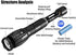 BINWO LED Tactical Flashlight, Super Bright High Lumen XML T6 LED Flashlights Portable Outdoor Water Resistant Torch Light Zoomable Flashlight with 5 Light Modes, 2 Pack