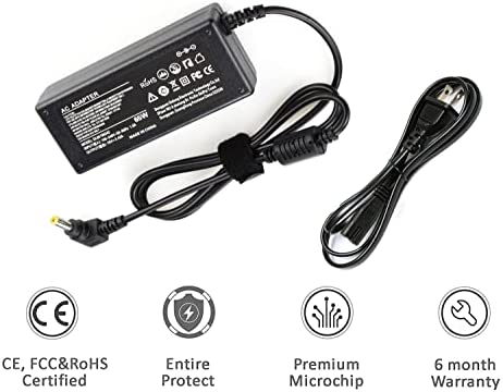 19V Power AC Adapter for HP-Pavilion 20" 21.5" 23" 23.8" 25" 27" IPS LED HD Display Monitor Series 27 27xw 27xi 27er 23es 27es 25 24ea 25xw 25bw 25xi 22cwa 23xi 23bw 20xi Power Cord Charger