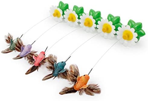 ZIYAN Bird Toy for Pet Cats, Funny Rotating Electric Flying Bird Interactive Toy with A Fastening Tape, Multicolor