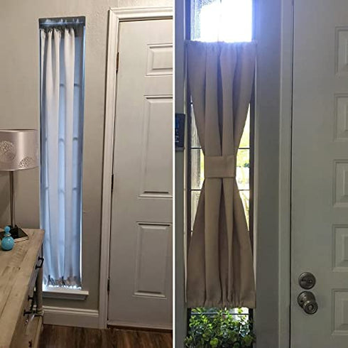 KXLIFE 2 Pack Small Spring Tension Curtain Rod for Window Cupboard Closet (White, 7 to 12 Inch)