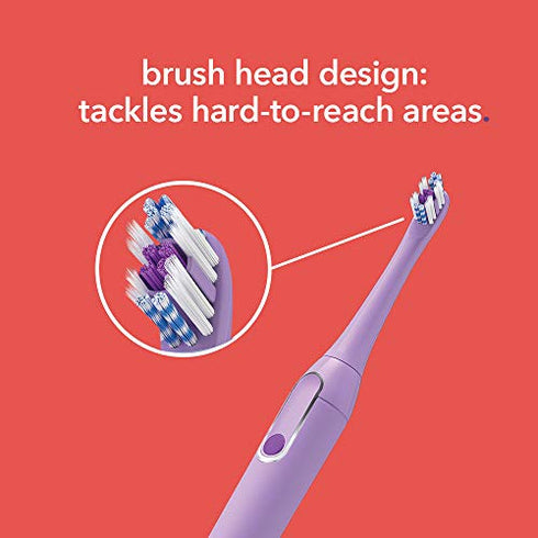 Colgate Hum Connected Smart Battery Toothbrush Refill Head, Purple, 2 Pack