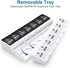 Easy Open Pill Organizer 2 Times a Day, DANYING Large 7 Day Pill Box Twice A Day, Push Button Weekly AM PM Pill Case, Day Night Pill Container, Arthritis Friendly Vitamin Organizer 2 Per Day