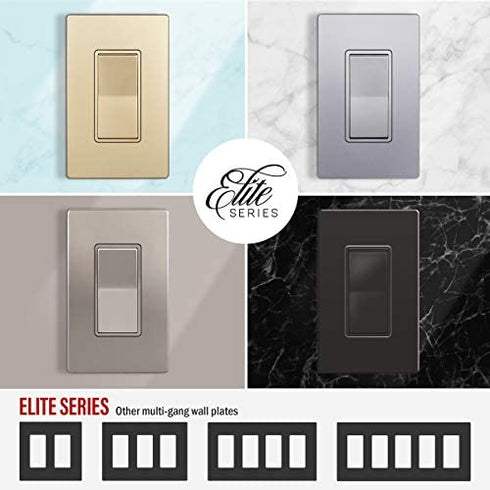 ENERLITES Elite Series Screwless Decorator Wall Plate Child Safe Outlet Cover, Gloss Finish, Size 1-Gang 4.68" H x 2.93" L, Unbreakable Polycarbonate Thermoplastic, SI8831-GD, Gold