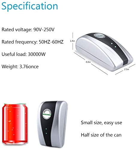 Heunwa Power Save, 90V-250V 30KW Electricity Saving Box, Energy Saver Saving Device for Household Office Market Factory(US Plug)