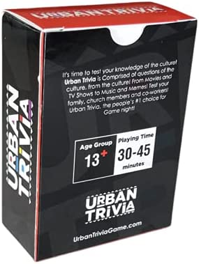 Urban Trivia Game - Black Trivia Card Game for The Culture! Fun Trivia on Black TV, Movies, Music, Sports, & Growing Up Black! Great Trivia for Adult Game Nights and Family Gatherings.