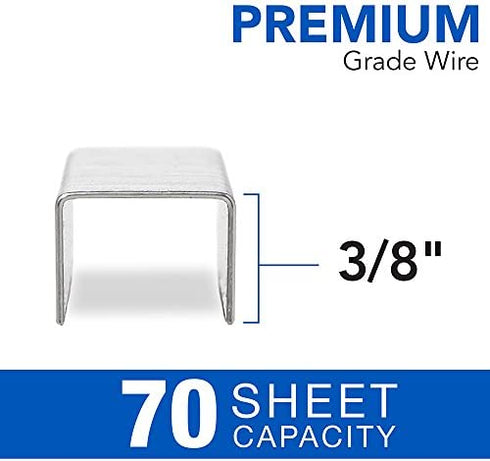 Swingline Staples, Optima, High Capacity, 3/8" Length, Jam Free, 125/Strip, 2500/Box, 1 Box (35550)