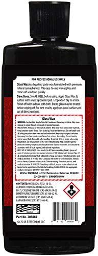 E.J. WHEATON CO. Glass Wax, Polishes and Protects Windows, Mirrors and Metal Surfaces, Dries Chalk White, Easy to Apply and to Remove, Made in USA