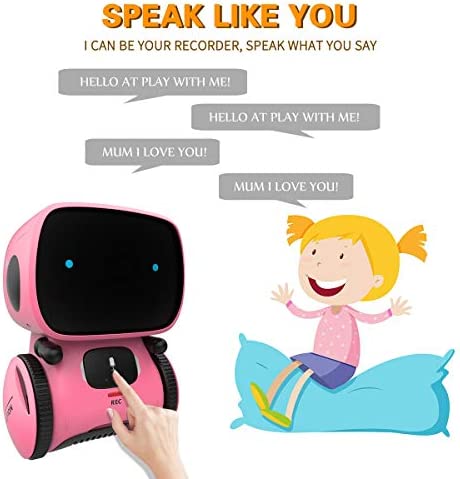 98K Kids Robot Toy, Smart Talking Robots Intelligent Partner and Teacher with Voice Control and Touch Sensor, Singing, Dancing, Repeating, Gift for Boys and Girls of Age 3 and Up
