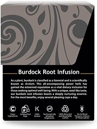Buddha Teas Organic Burdock Root Tea - OU Kosher, USDA Organic, CCOF Organic, 18 Bleach-Free Tea Bag