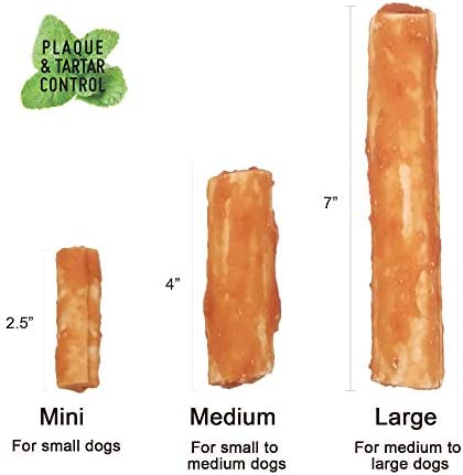 LuvChew Grain Free Rawhide Free Dog Chew Bones Long-Lasting Chicken Retriever Rolls Large 7" 2pcs/Pack