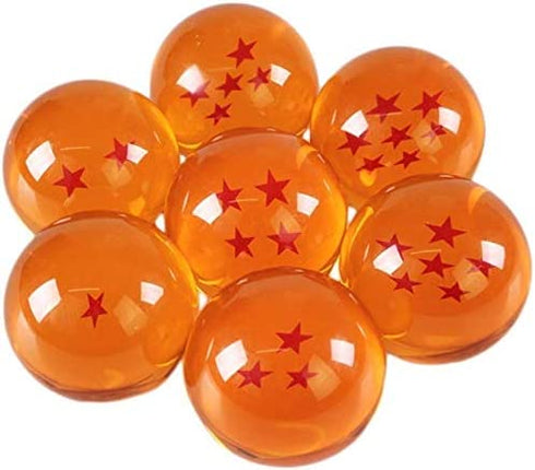 Aebor 7pcs 57mm Crystal Acrylic Resin Glass Ball with Gift Box Dragon Transparent Play Balls