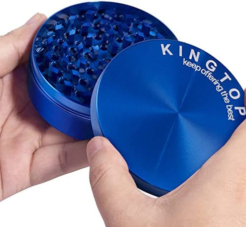 KINGTOP Spice Grinder Large 3.0 Inch Blue