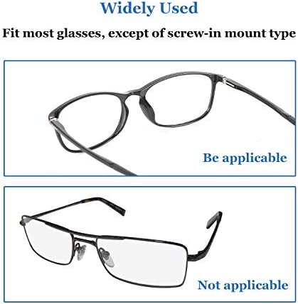 Eyeglass Nose Pads, Soft Silicone Adhesive Air Chamber Glasses Nose Pads, 3.5mm Heighten Nose Pads for Plastic Frames, 12 Pairs (Clear)