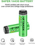 Taken 14430 3.2 Volt Rechargeable Solar Battery, 3.2V 450mAh 14430 LiFePO4 Rechargeable Battery for Solar Panel Outdoor Garden Lights (NOT AA Battery) - 8 Pack