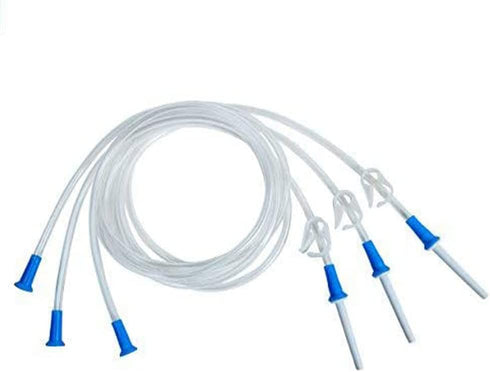 HealthAndYoga(TM) Replacement Enema Tubing – Super Economical, Hygienic, Medical Grade PVC - 1.5 Meter with Slide Clamp and Nozzle - Compatible with Most Kits (3 Set)