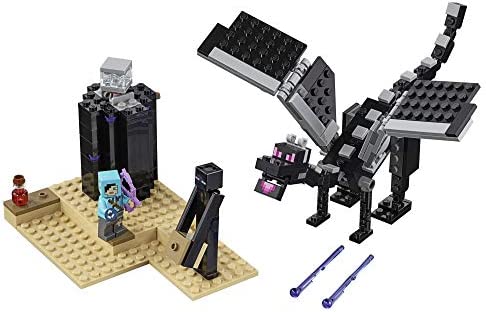 LEGO Minecraft The End Battle 21151 Ender Dragon Building Kit Includes Dragon Slayer and Enderman Toy Figures for Dragon Fighting Adventures (222 Pieces)