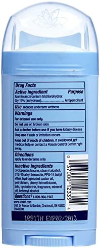 Secret Invisible Solid Antiperspirant Deodorant, Sheer Clean - 2.6 oz - 2 pk