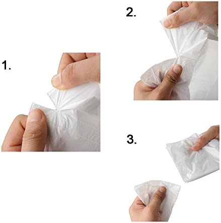 2 Gallon Small Plastic Trash Bags, 7.5 Liters Clear Wastebasket Liners Garbage Bags for Home, Office, Bathroom, 100 Counts