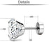 YADOCA 10 Pairs Screw Stud Earrings Flat Back Black Earrings for Men Mix Color Helix Cartilage Barbell Earrings Plugs Tunnel Punk