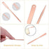 Rose Gold Desk Accessories Set - Scissors, Staple Remover and 2 Letter Openers, Luxury Rose Gold Office Supplies & Desk Decorations
